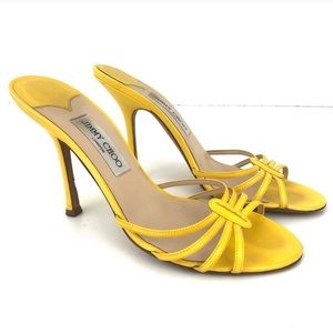 Bright colored Jimmy Choo mules